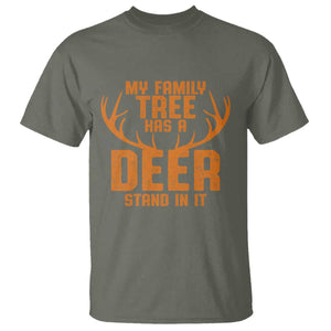 Funny My Family Tree Has A Deer Stand In It T Shirt Deer Hunting TS11 Military Green Print Your Wear