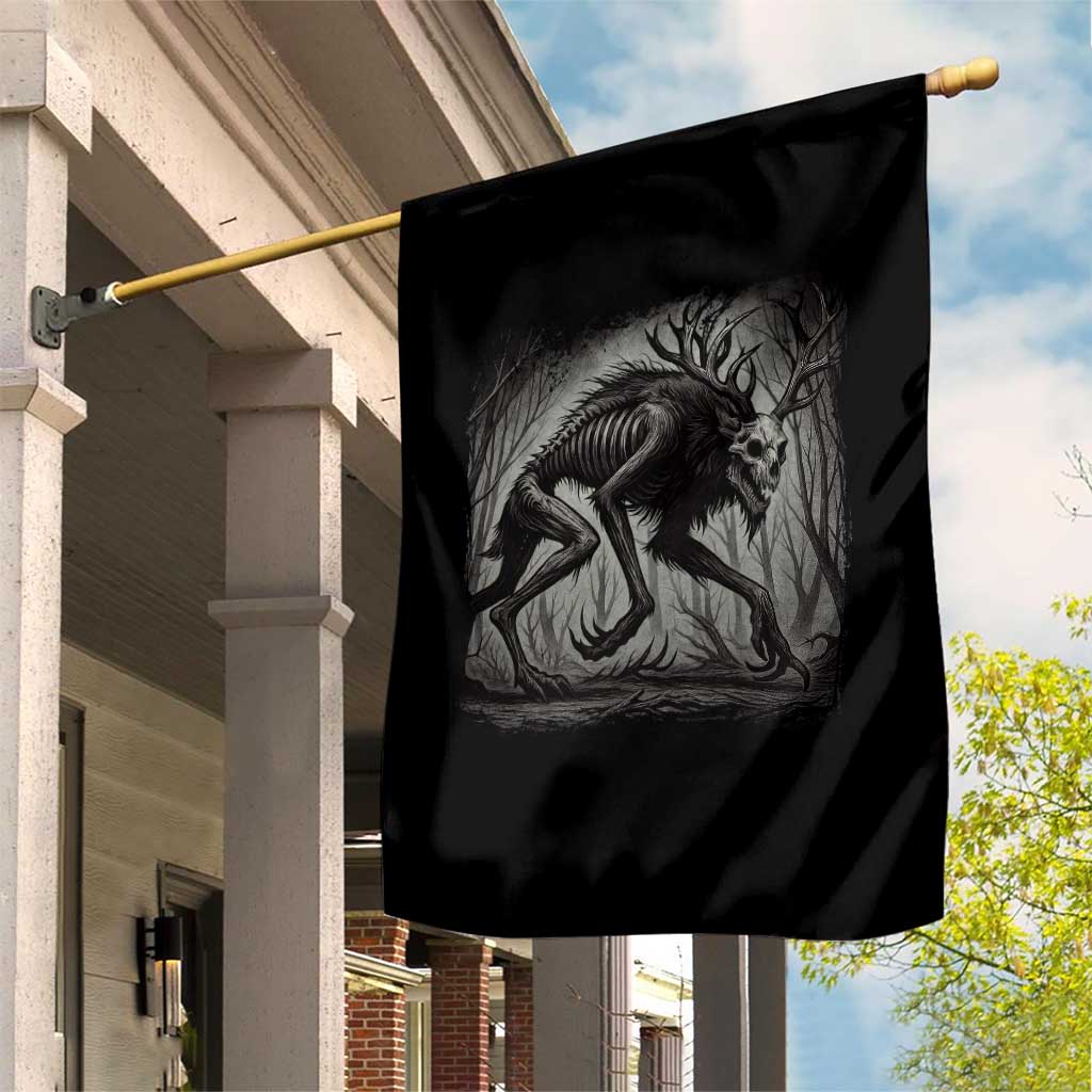 Wendigo Monster Garden Flag Skinwalker Night Stroll Cryptid Dark Forest TS11 Print Your Wear