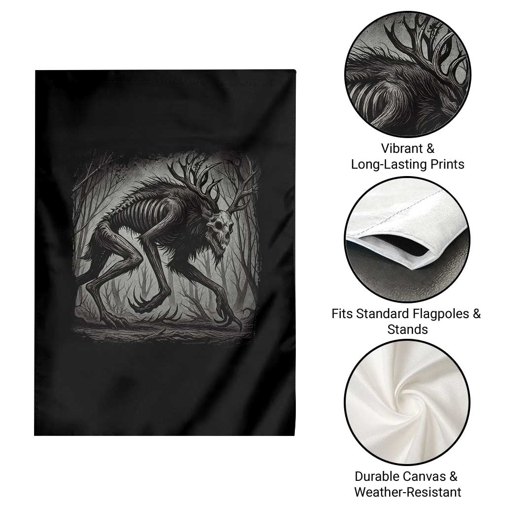 Wendigo Monster Garden Flag Skinwalker Night Stroll Cryptid Dark Forest TS11 Print Your Wear