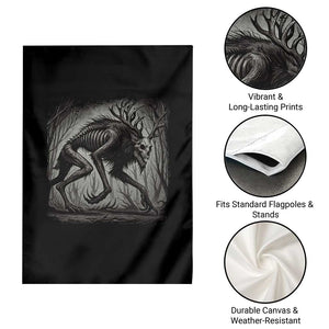 Wendigo Monster Garden Flag Skinwalker Night Stroll Cryptid Dark Forest TS11 Print Your Wear
