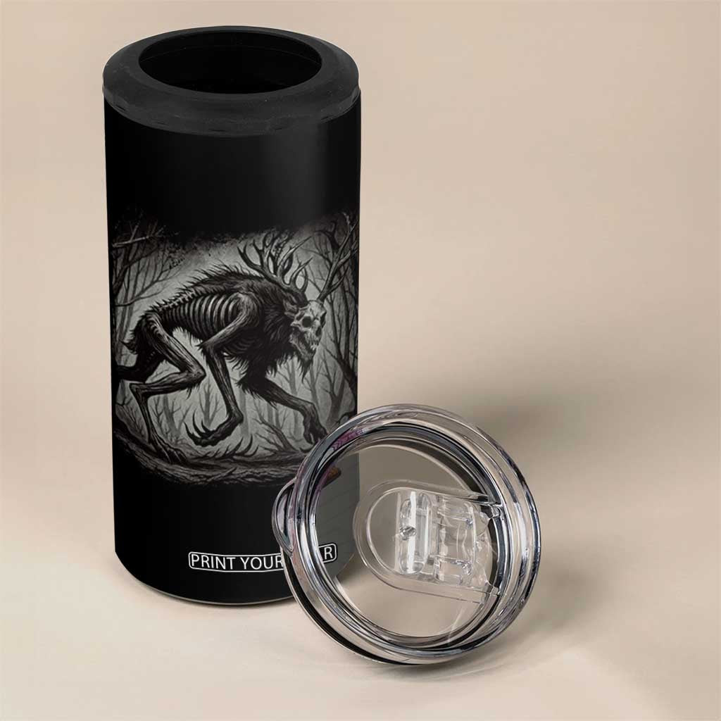 Wendigo Monster 4 in 1 Can Cooler Tumbler Skinwalker Night Stroll Cryptid Dark Forest TS11 Print Your Wear