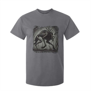 Wendigo Monster T Shirt For Kid Skinwalker Night Stroll Cryptid Dark Forest TS11 Charcoal Print Your Wear