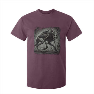 Wendigo Monster T Shirt For Kid Skinwalker Night Stroll Cryptid Dark Forest TS11 Maroon Print Your Wear