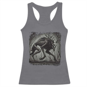 Wendigo Monster Racerback Tank Top Skinwalker Night Stroll Cryptid Dark Forest TS11 Charcoal Print Your Wear