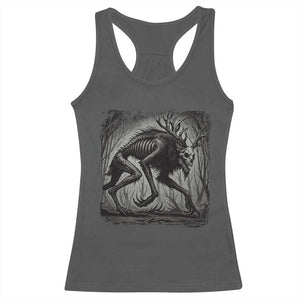 Wendigo Monster Racerback Tank Top Skinwalker Night Stroll Cryptid Dark Forest TS11 Dark Heather Print Your Wear