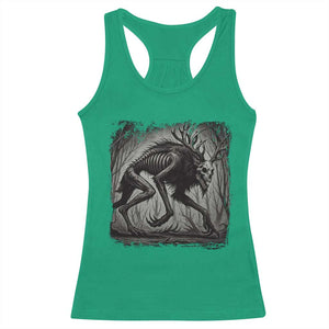 Wendigo Monster Racerback Tank Top Skinwalker Night Stroll Cryptid Dark Forest TS11 Irish Green Print Your Wear