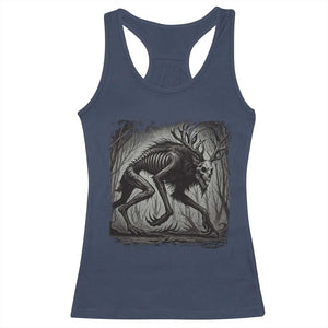 Wendigo Monster Racerback Tank Top Skinwalker Night Stroll Cryptid Dark Forest TS11 Navy Print Your Wear