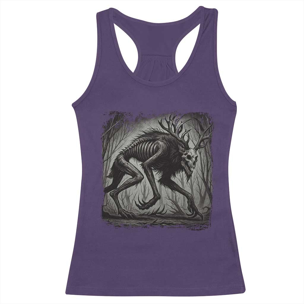 Wendigo Monster Racerback Tank Top Skinwalker Night Stroll Cryptid Dark Forest TS11 Purple Print Your Wear