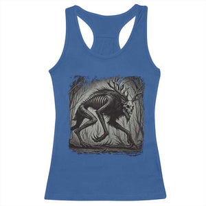 Wendigo Monster Racerback Tank Top Skinwalker Night Stroll Cryptid Dark Forest TS11 Royal Blue Print Your Wear