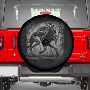 Wendigo Monster Spare Tire Cover Skinwalker Night Stroll Cryptid Dark Forest TS11 Black Print Your Wear