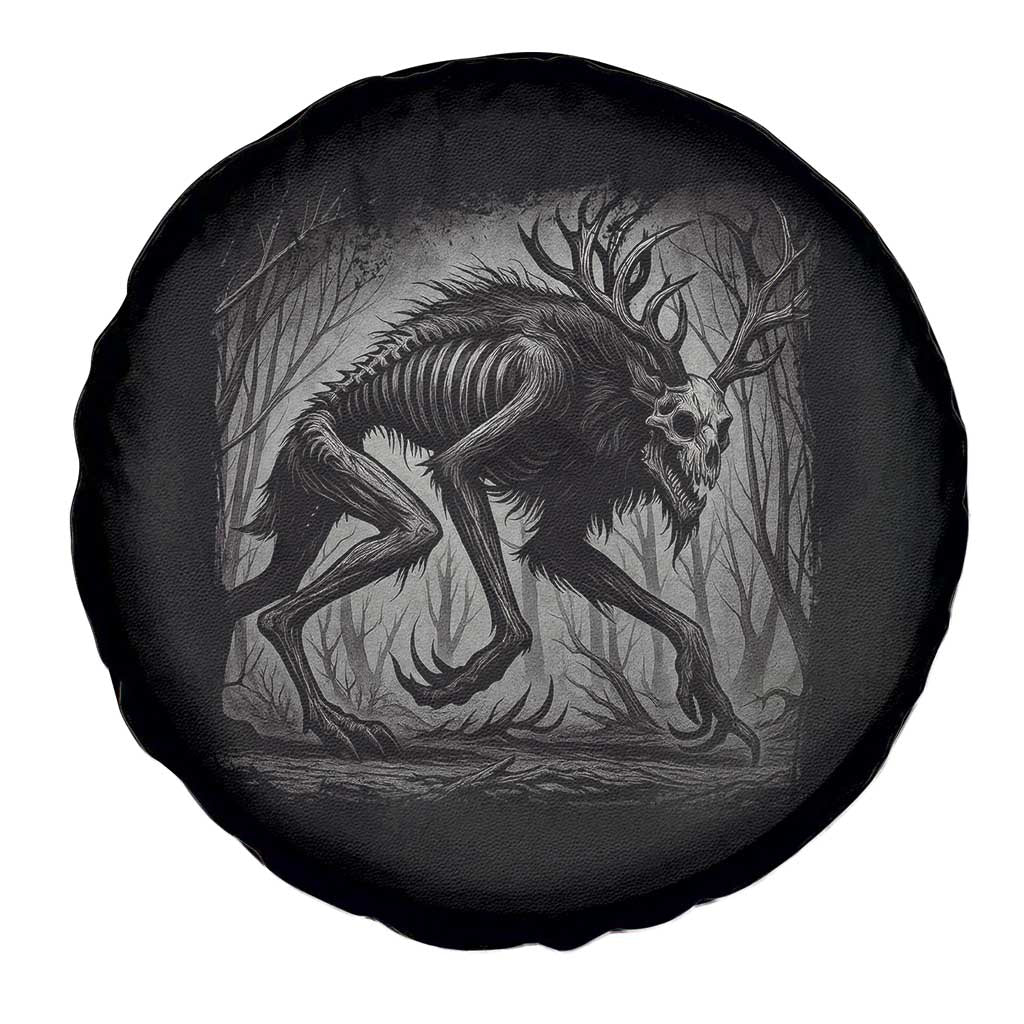 Wendigo Monster Spare Tire Cover Skinwalker Night Stroll Cryptid Dark Forest TS11 Print Your Wear
