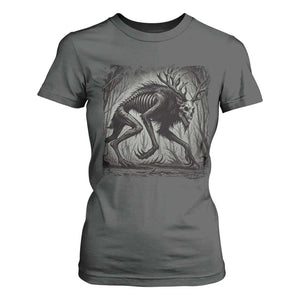 Wendigo Monster T Shirt For Women Skinwalker Night Stroll Cryptid Dark Forest TS11 Dark Heather Print Your Wear