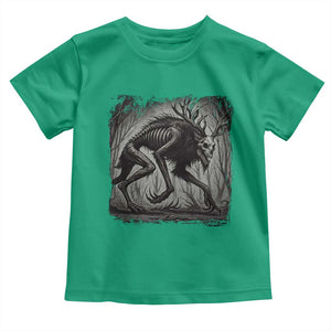 Wendigo Monster Toddler T Shirt Skinwalker Night Stroll Cryptid Dark Forest TS11 Irish Green Print Your Wear