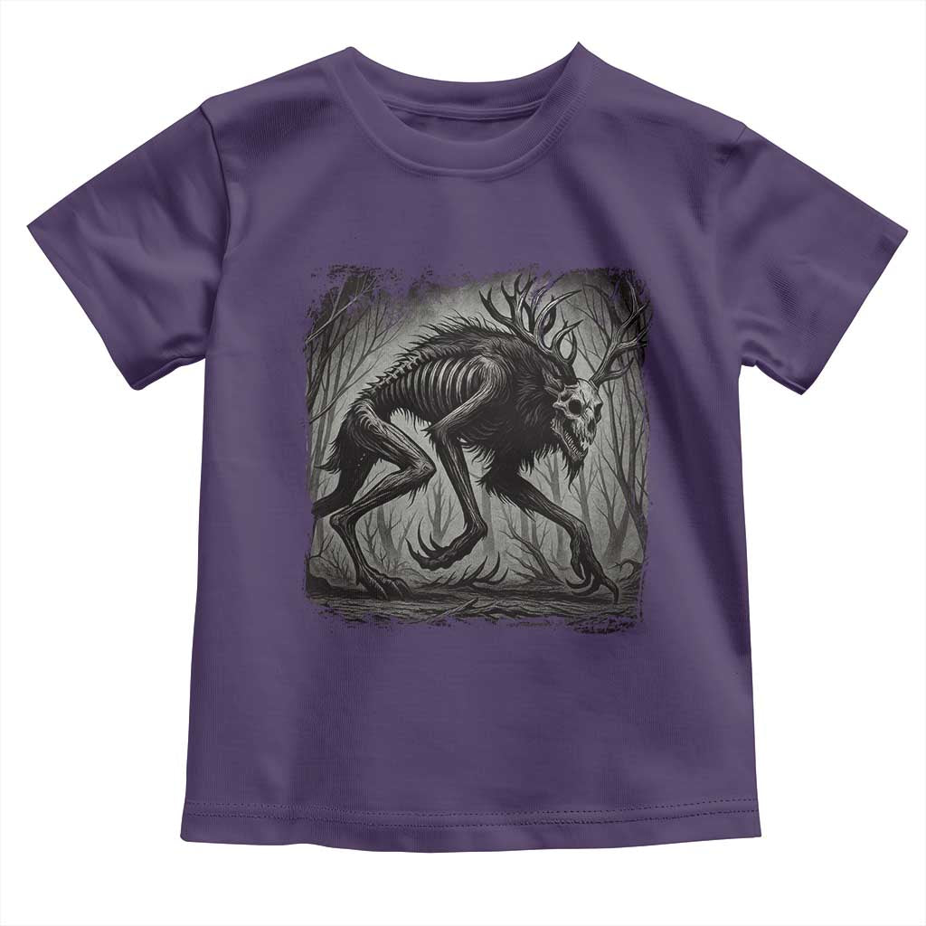 Wendigo Monster Toddler T Shirt Skinwalker Night Stroll Cryptid Dark Forest TS11 Purple Print Your Wear
