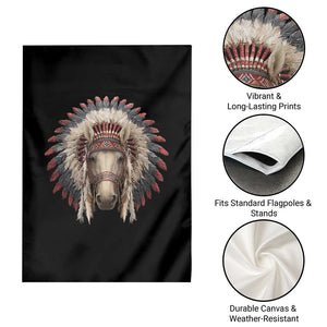Horse Native American Indigenous Heritage War Bonnet Garden Flag TS11 Print Your Wear