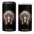 Horse Native American Indigenous Heritage War Bonnet 4 in 1 Can Cooler Tumbler TS11 One Size: 16 oz Black Print Your Wear