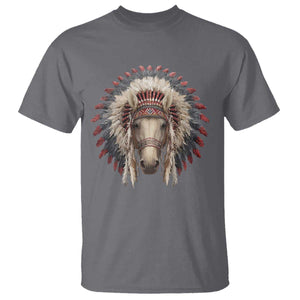 Horse Native American Indigenous Heritage War Bonnet T Shirt TS11 Charcoal Print Your Wear