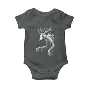 Wendigo Monster Skinwalker Mythical Cryptid Baby Onesie TS11 Dark Heather Print Your Wear