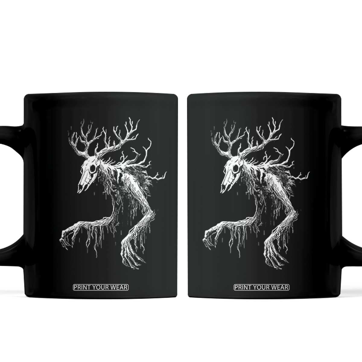 Wendigo Monster Skinwalker Mythical Cryptid Coffee Mug TS11 Black Print Your Wear