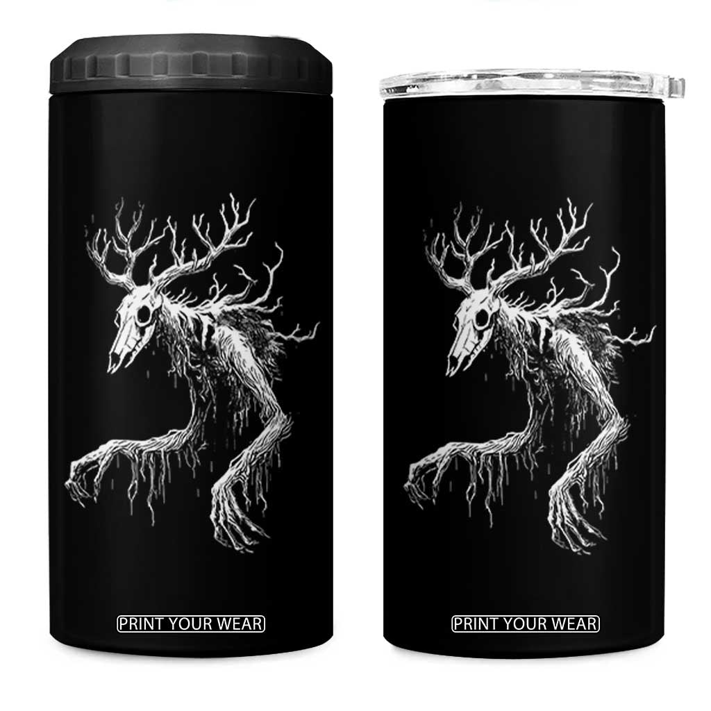Wendigo Monster Skinwalker Mythical Cryptid 4 in 1 Can Cooler Tumbler TS11 One Size: 16 oz Black Print Your Wear