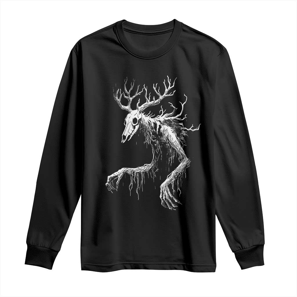 Wendigo Monster Skinwalker Mythical Cryptid Long Sleeve Shirt TS11 Black Print Your Wear