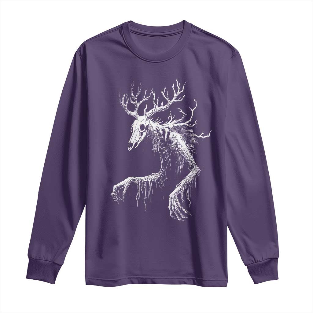Wendigo Monster Skinwalker Mythical Cryptid Long Sleeve Shirt TS11 Purple Print Your Wear