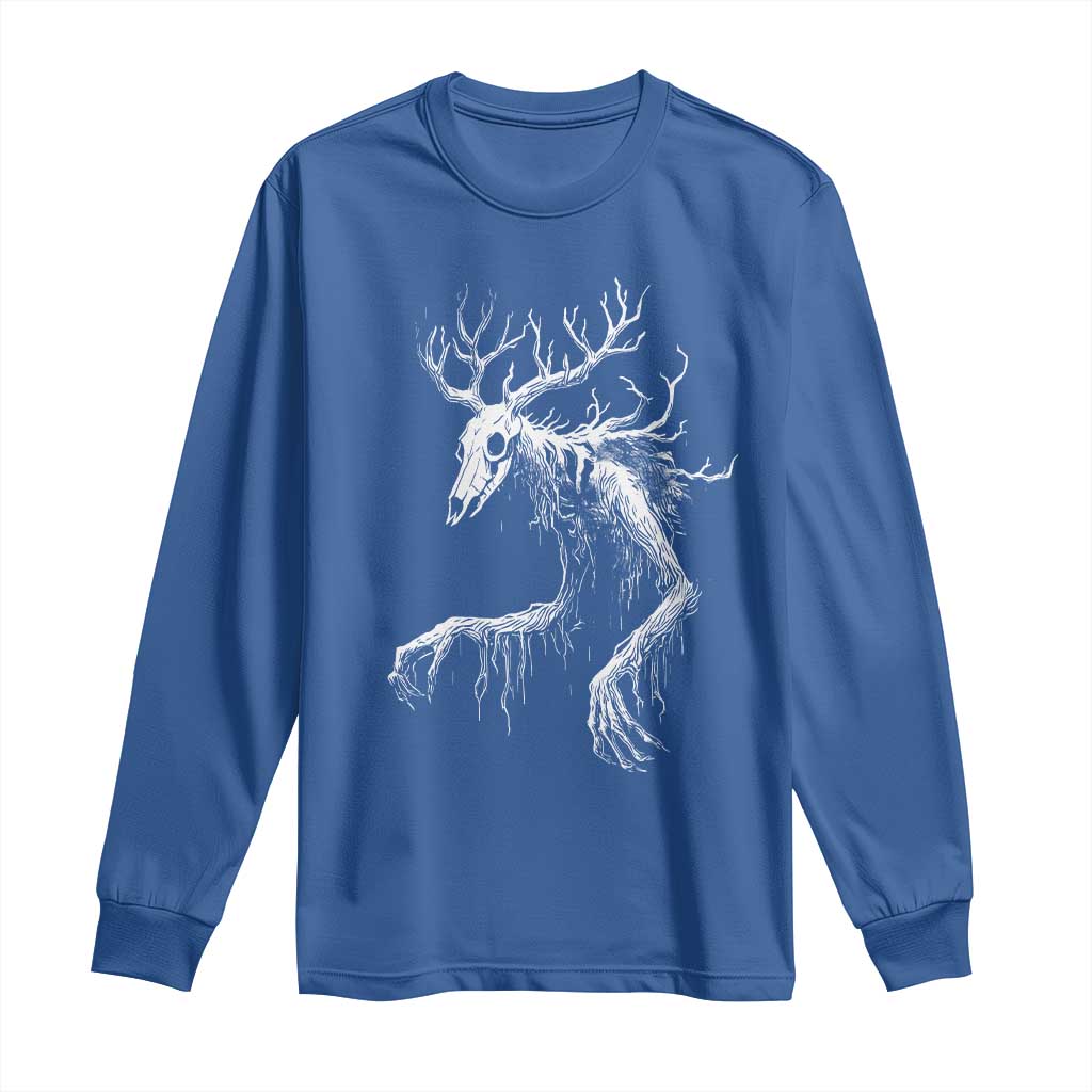 Wendigo Monster Skinwalker Mythical Cryptid Long Sleeve Shirt TS11 Royal Blue Print Your Wear