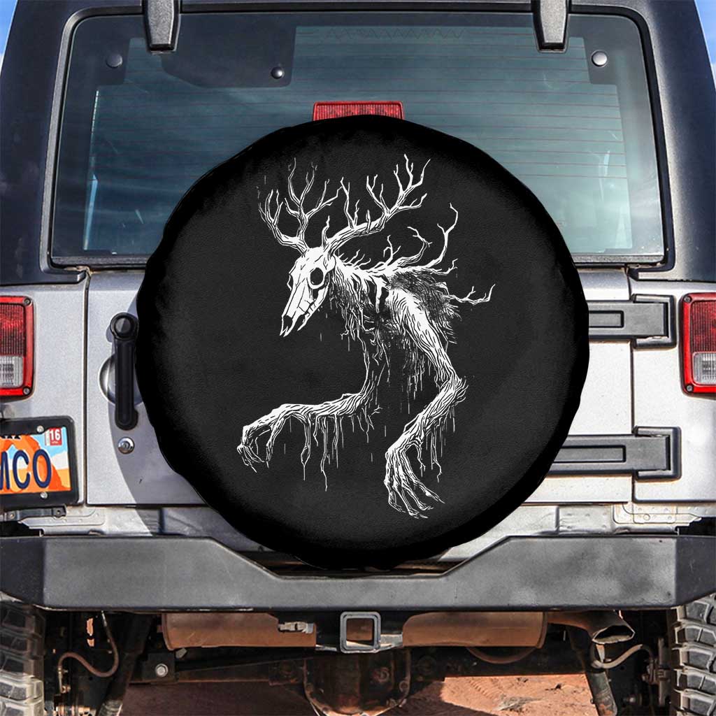 Wendigo Monster Skinwalker Mythical Cryptid Spare Tire Cover TS11 No hole Black Print Your Wear