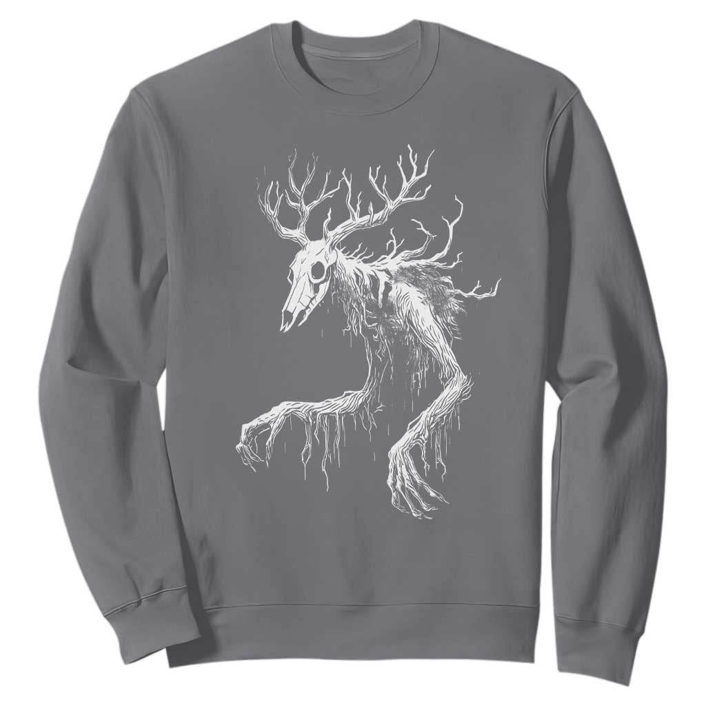 Wendigo Monster Skinwalker Mythical Cryptid Sweatshirt TS11 Charcoal Print Your Wear