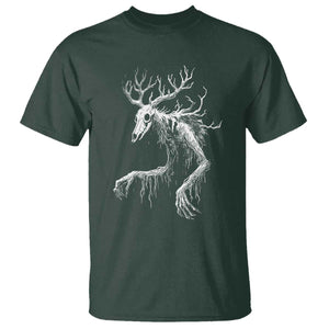 Wendigo Monster Skinwalker Mythical Cryptid T Shirt TS11 Dark Forest Green Print Your Wear