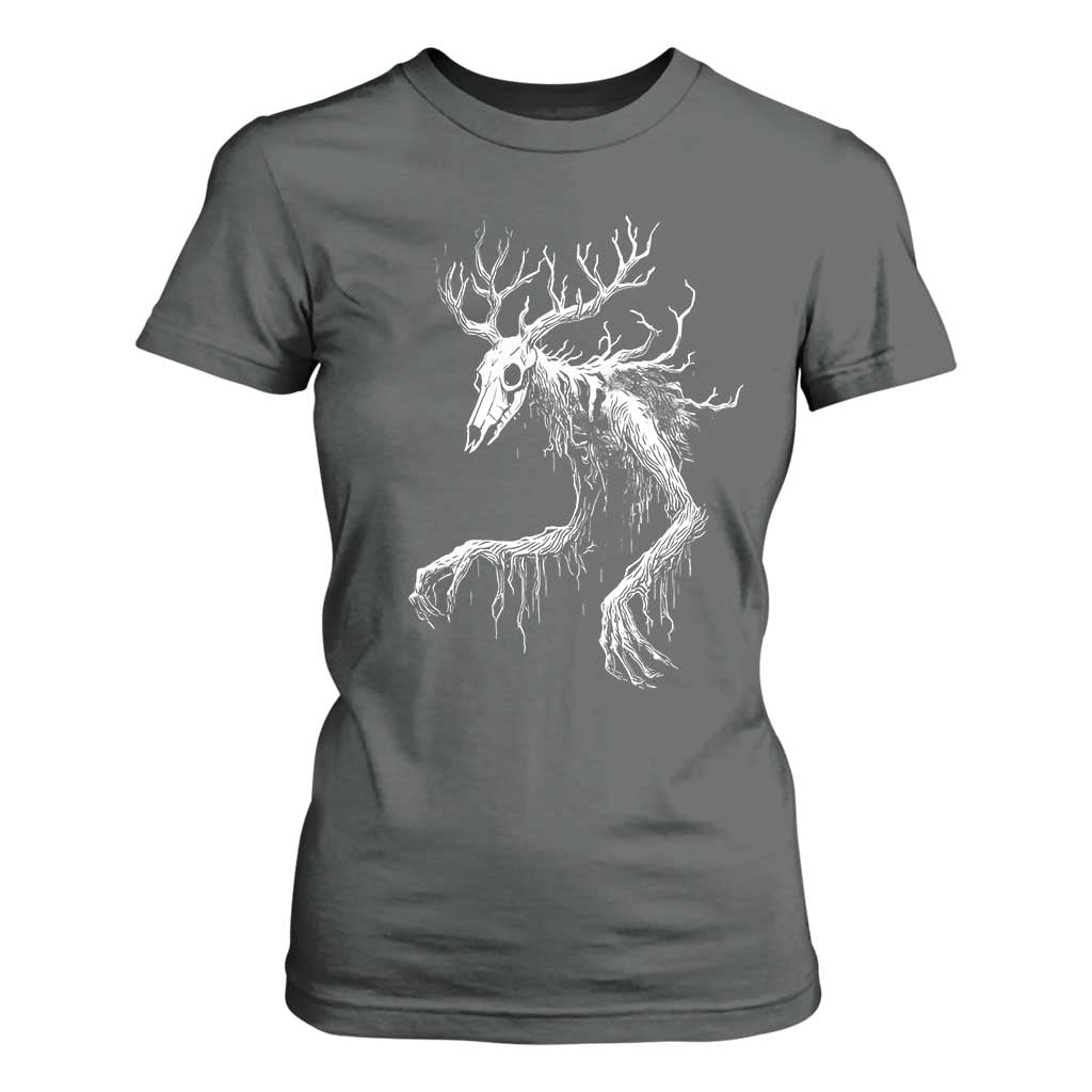 Wendigo Monster Skinwalker Mythical Cryptid T Shirt For Women TS11 Dark Heather Print Your Wear