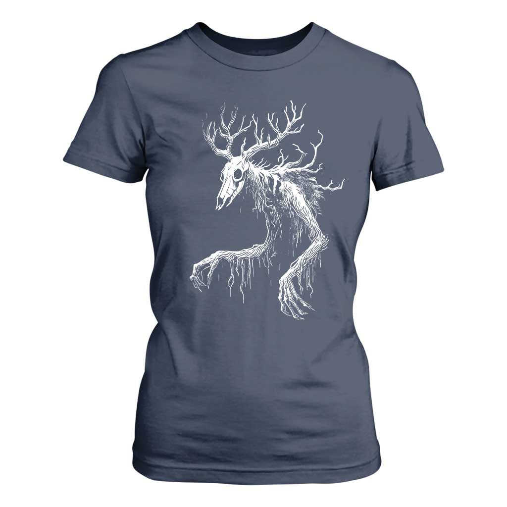 Wendigo Monster Skinwalker Mythical Cryptid T Shirt For Women TS11 Navy Print Your Wear