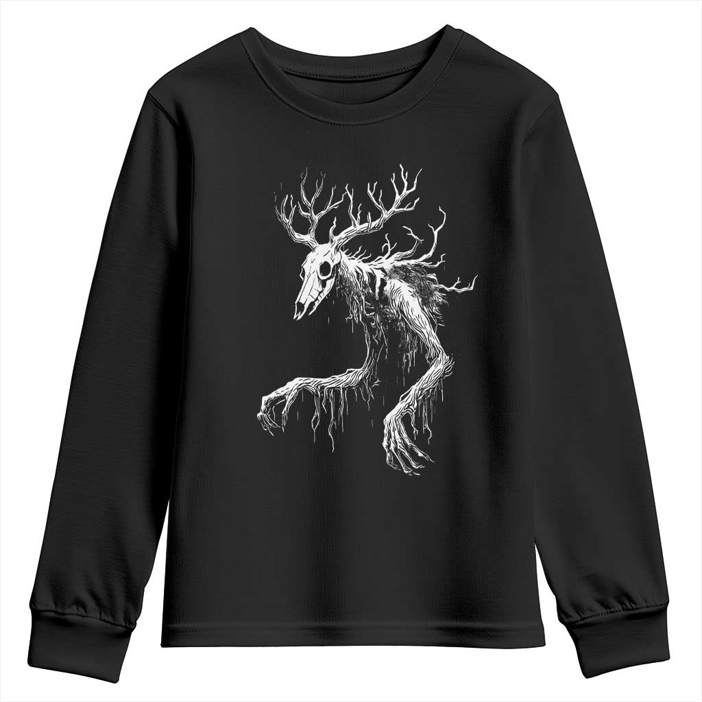 Wendigo Monster Skinwalker Mythical Cryptid Youth Sweatshirt TS11 Black Print Your Wear
