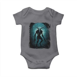 Wendigo Monster Skinwalker Mythical Cryptid Dark Forest Baby Onesie TS11 Charcoal Print Your Wear