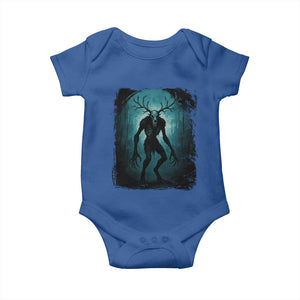 Wendigo Monster Skinwalker Mythical Cryptid Dark Forest Baby Onesie TS11 Royal Blue Print Your Wear