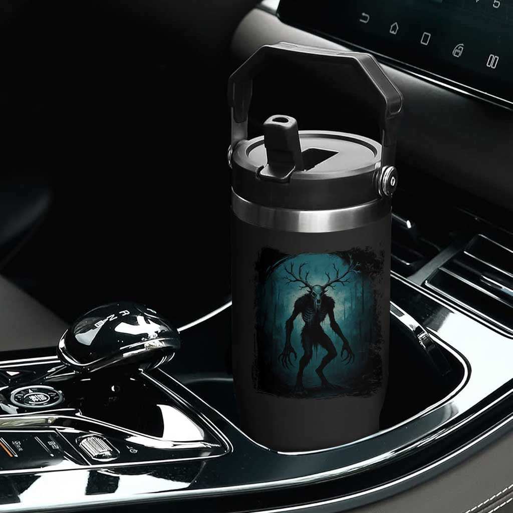 Wendigo Monster Skinwalker Mythical Cryptid Dark Forest Flip Straw Tumbler TS11 Print Your Wear