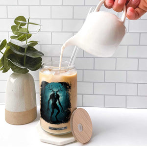 Wendigo Monster Skinwalker Mythical Cryptid Dark Forest Glass Can TS11 Print Your Wear