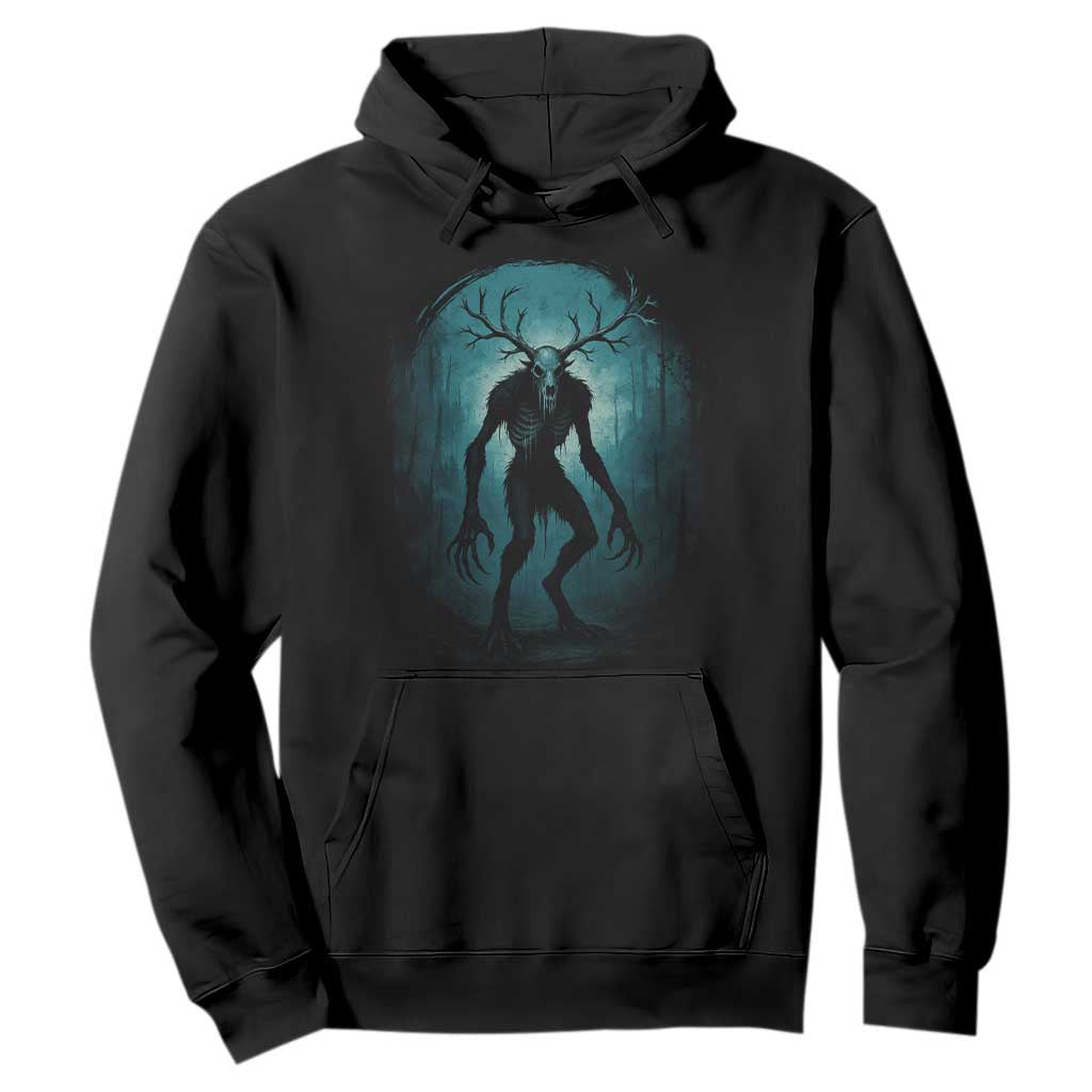 Wendigo Monster Skinwalker Mythical Cryptid Dark Forest Hoodie TS11 Black Print Your Wear