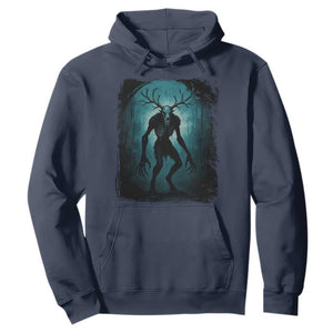 Wendigo Monster Skinwalker Mythical Cryptid Dark Forest Hoodie TS11 Navy Print Your Wear