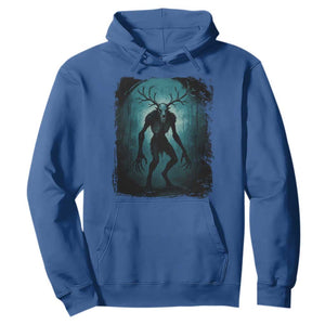 Wendigo Monster Skinwalker Mythical Cryptid Dark Forest Hoodie TS11 Royal Blue Print Your Wear