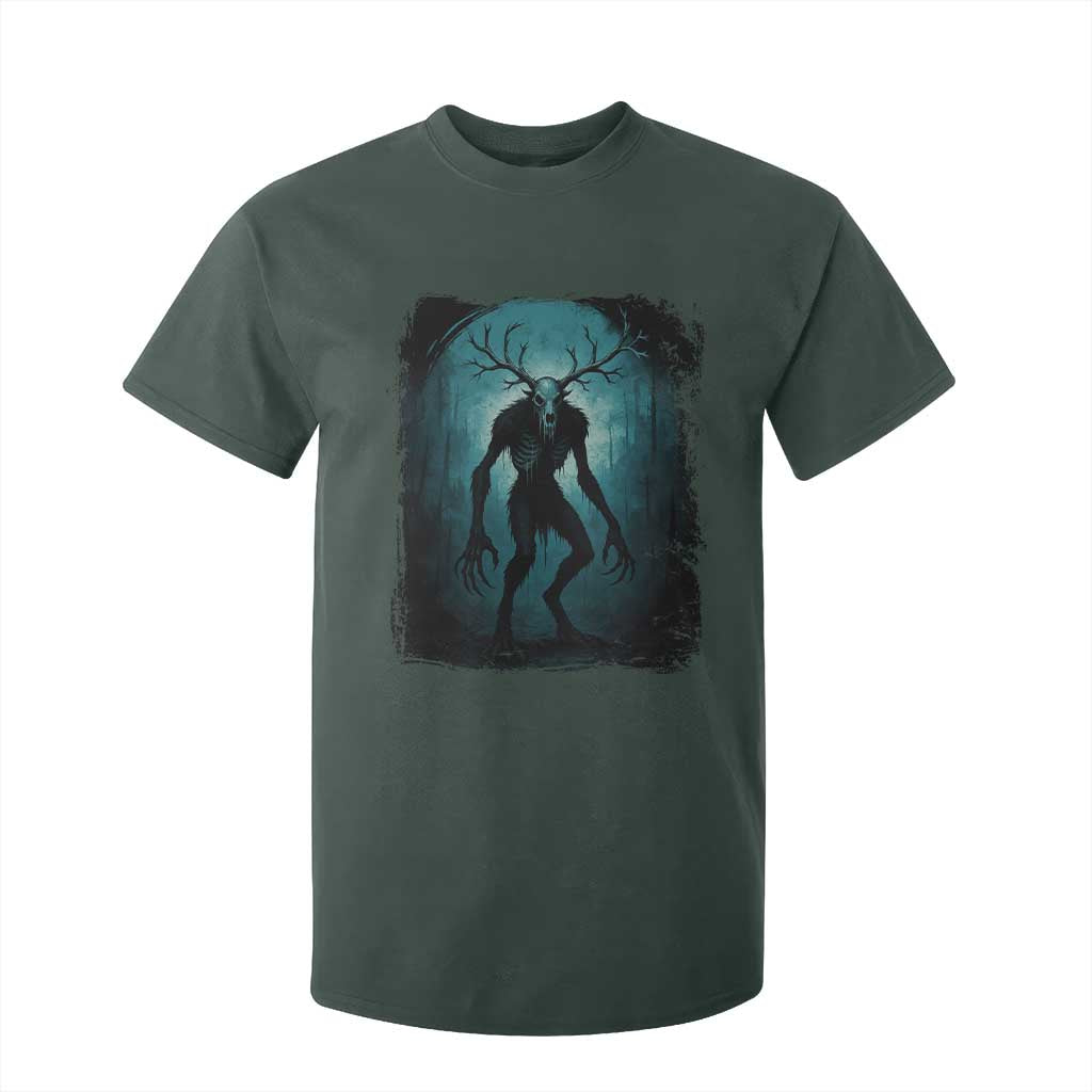 Wendigo Monster Skinwalker Mythical Cryptid Dark Forest T Shirt For Kid TS11 Dark Forest Green Print Your Wear