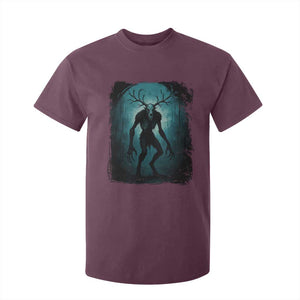 Wendigo Monster Skinwalker Mythical Cryptid Dark Forest T Shirt For Kid TS11 Maroon Print Your Wear