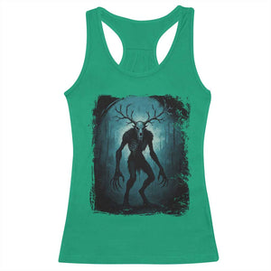 Wendigo Monster Skinwalker Mythical Cryptid Dark Forest Racerback Tank Top TS11 Irish Green Print Your Wear