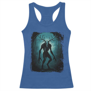 Wendigo Monster Skinwalker Mythical Cryptid Dark Forest Racerback Tank Top TS11 Royal Blue Print Your Wear