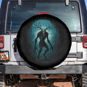 Wendigo Monster Skinwalker Mythical Cryptid Dark Forest Spare Tire Cover TS11 No hole Black Print Your Wear