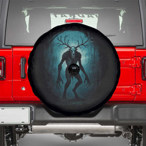 Wendigo Monster Skinwalker Mythical Cryptid Dark Forest Spare Tire Cover TS11 Black Print Your Wear