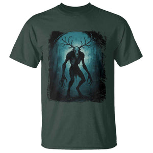 Wendigo Monster Skinwalker Mythical Cryptid Dark Forest T Shirt TS11 Dark Forest Green Print Your Wear