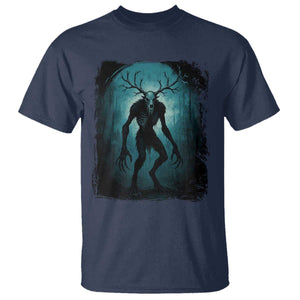 Wendigo Monster Skinwalker Mythical Cryptid Dark Forest T Shirt TS11 Navy Print Your Wear