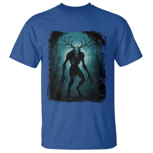 Wendigo Monster Skinwalker Mythical Cryptid Dark Forest T Shirt TS11 Royal Blue Print Your Wear