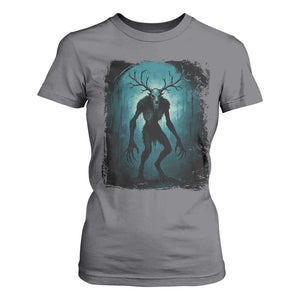 Wendigo Monster Skinwalker Mythical Cryptid Dark Forest T Shirt For Women TS11 Charcoal Print Your Wear